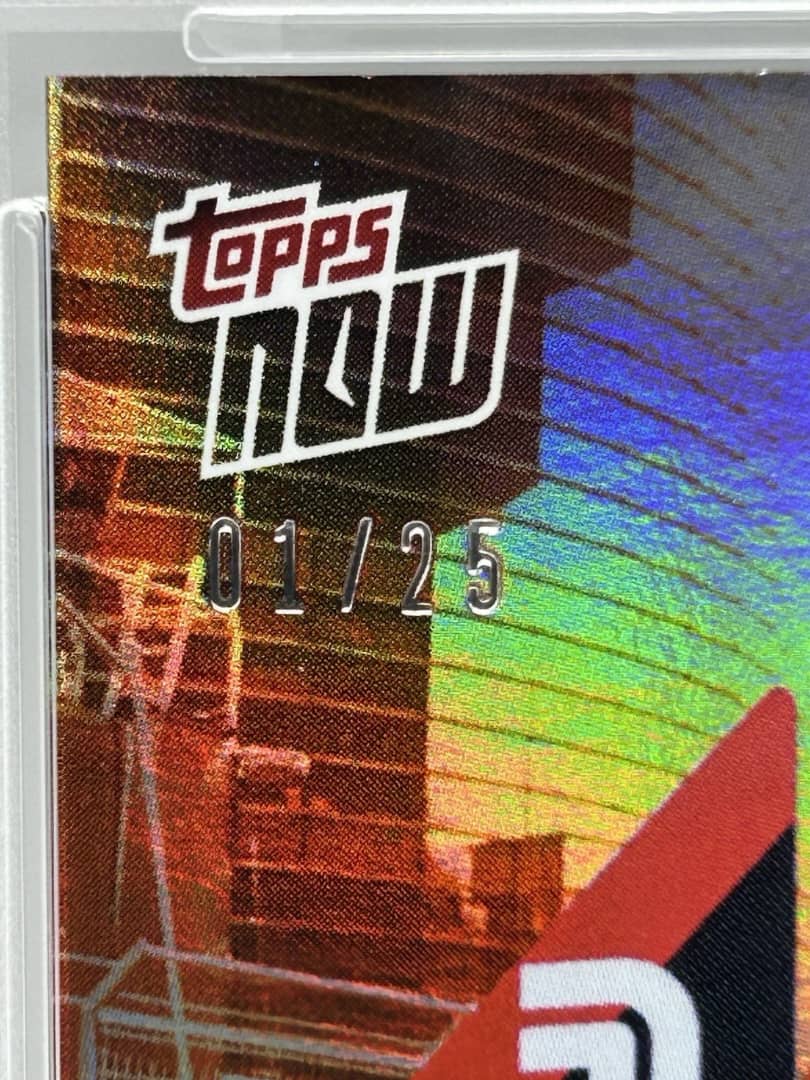 2025 Topps Now Formula 1 Lewis Hamilton 020 Orange Foil #1/25 PSA 9 Mint Ferrari