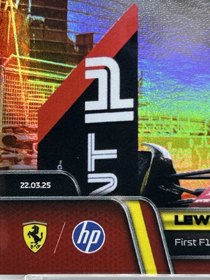 2025 Topps Now Formula 1 Lewis Hamilton 020 Orange Foil #1/25 PSA 9 Mint Ferrari