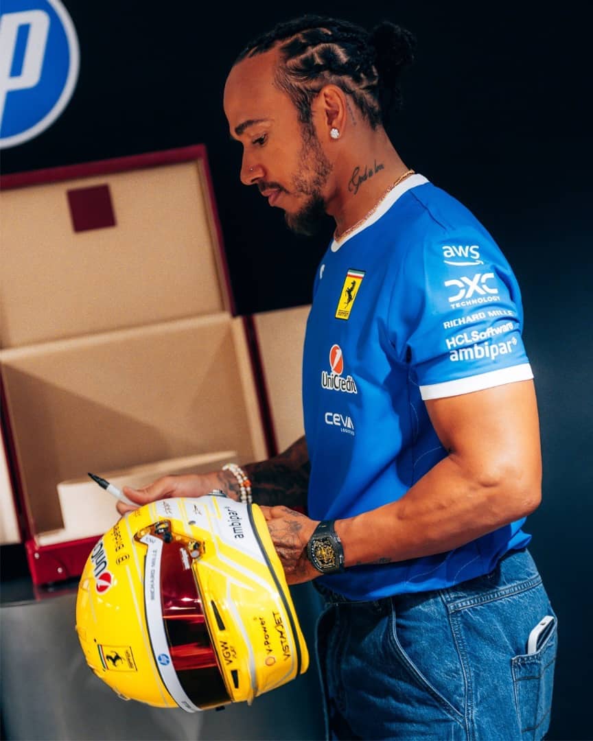 Ferrari F1 PUMA driver T shirt sz M 2025 Hamilton Leclerc Monza GP version