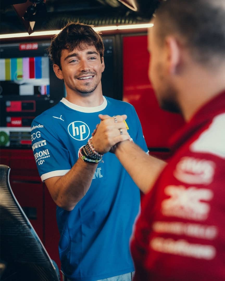 Ferrari F1 PUMA driver T shirt sz M 2025 Hamilton Leclerc Monza GP version