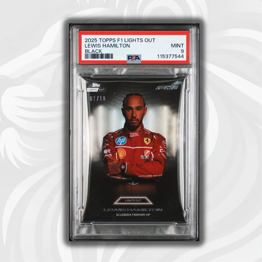 PSA 9 - /10 Black POP1 - Lewis Hamilton - 2025 Topps Lights Out F1 - 75th Anniv