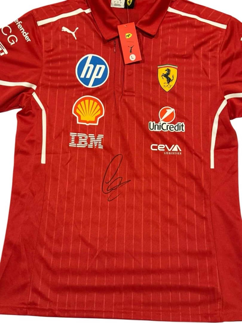 LEWIS HAMILTON Signed Ferrari Formula 1 F1 Team Shirt with COA WOW