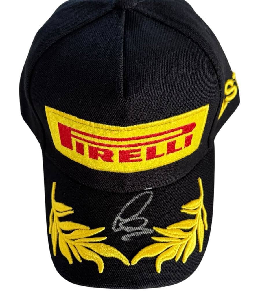 LEWIS HAMILTON Signed Pirelli Podium 1st Hat Cap Formula 1 F1 Ferrari COA