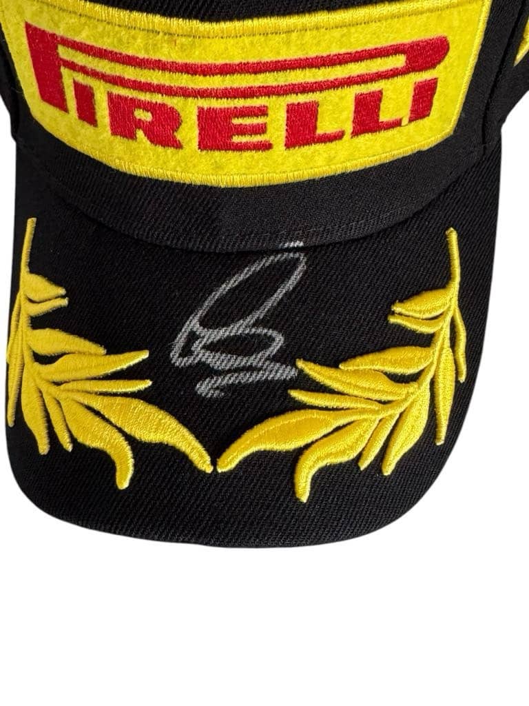 LEWIS HAMILTON Signed Pirelli Podium 1st Hat Cap Formula 1 F1 Ferrari COA