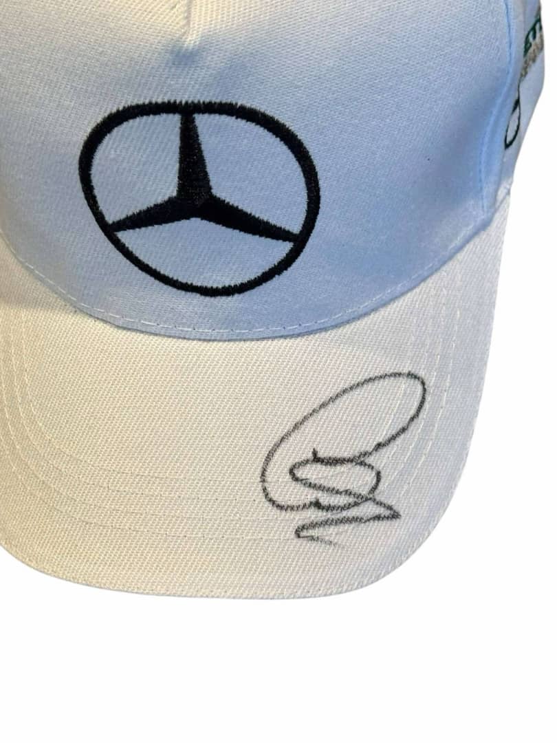 LEWIS HAMILTON Signed Mercedes Formula 1 F1 Team Hat Cap COA WOW