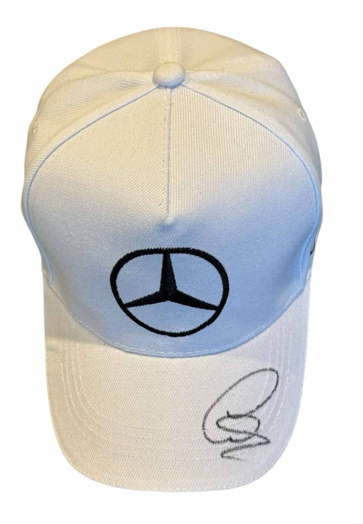 LEWIS HAMILTON Signed Mercedes Formula 1 F1 Team Hat Cap COA WOW