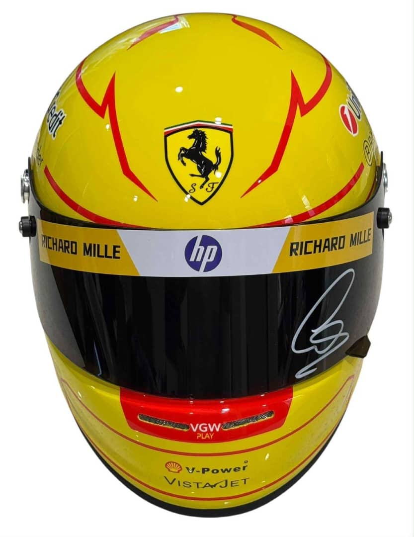 LEWIS HAMILTON Signed FERRARI Racing Team F1 Full Size Helmet