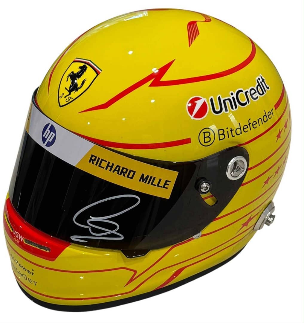 LEWIS HAMILTON Signed FERRARI Racing Team F1 Full Size Helmet