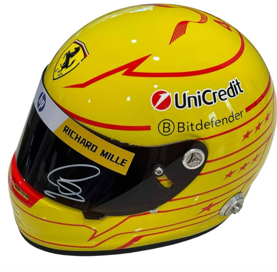 LEWIS HAMILTON Signed FERRARI Racing Team F1 Full Size Helmet