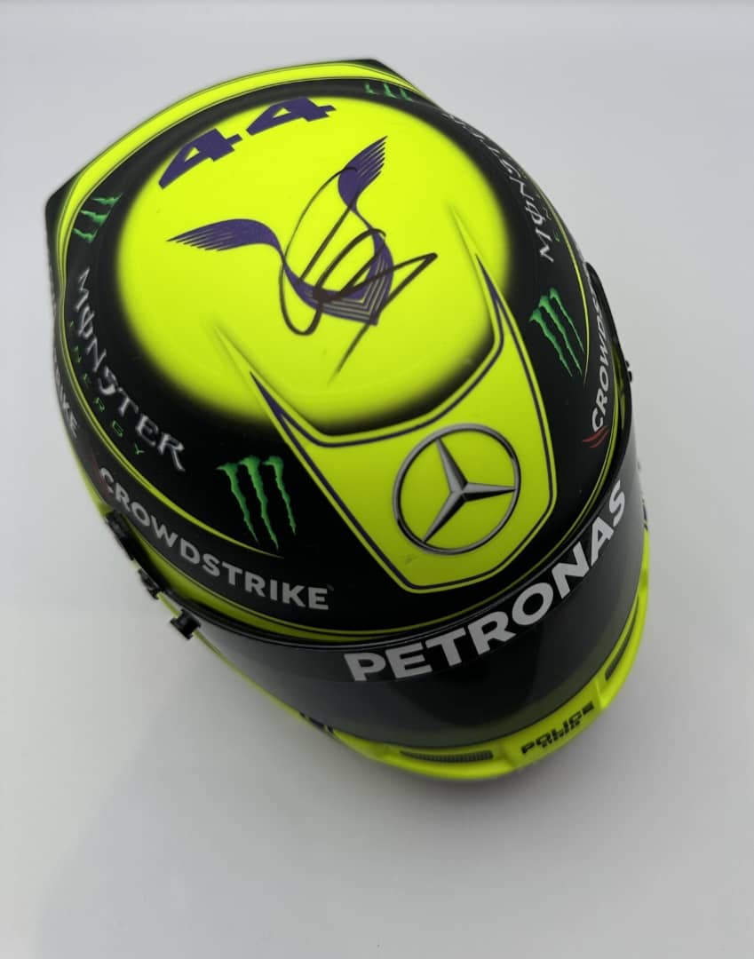 Sir Lewis Hamilton signed 2022 Mercedes-AMG Petronas F1 Official 1:2 Helmet +COA