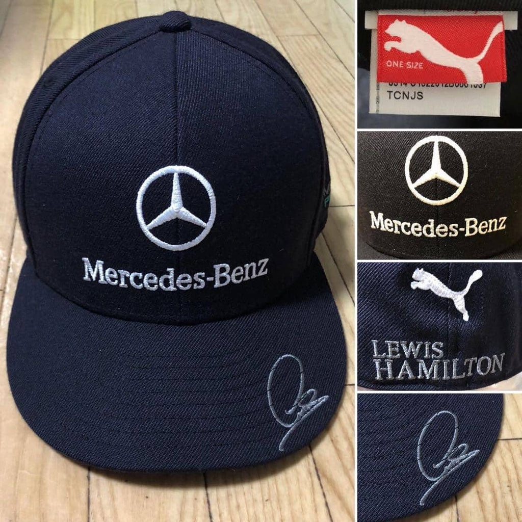 Mercedes-Benz AMG Petronas F1 Lewis Hamilton Signed Embroidered Cap Rare