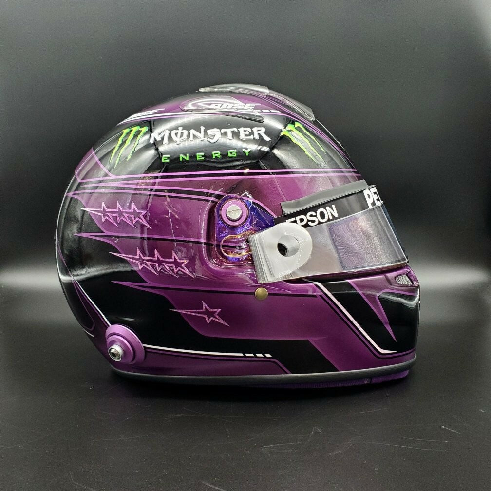 Lewis Hamilton Signed Visor Race Worn Race Used 2021 BLM 1:1 Scale AS-02231