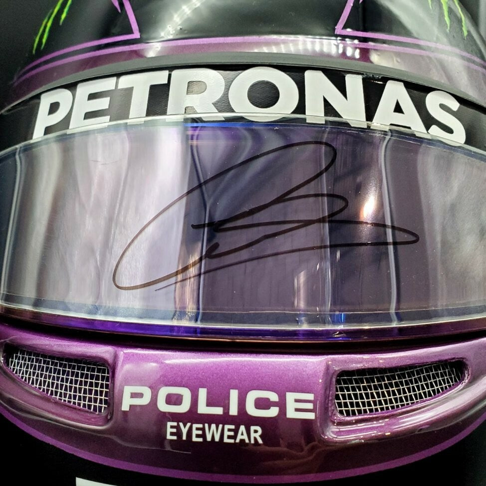 Lewis Hamilton Signed Visor Race Worn Race Used 2021 BLM 1:1 Scale AS-02231