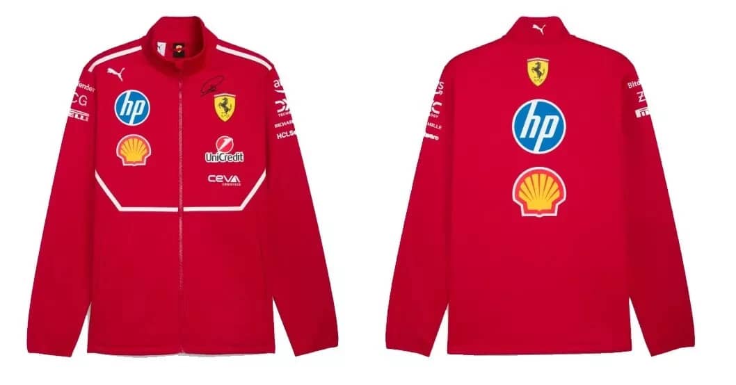 F1 2025 LEWIS HAMILTON SIGNED JACKET FERRARI PUMA PHOTOPROOF FORMULA 1