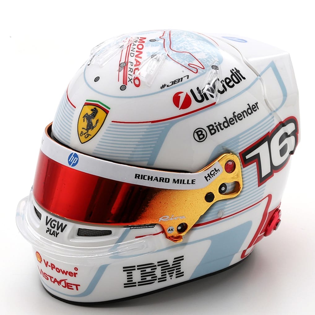 Scuderia Ferrari Charles Leclerc Monaco GP 2025 2nd Place 1:5 Helmet