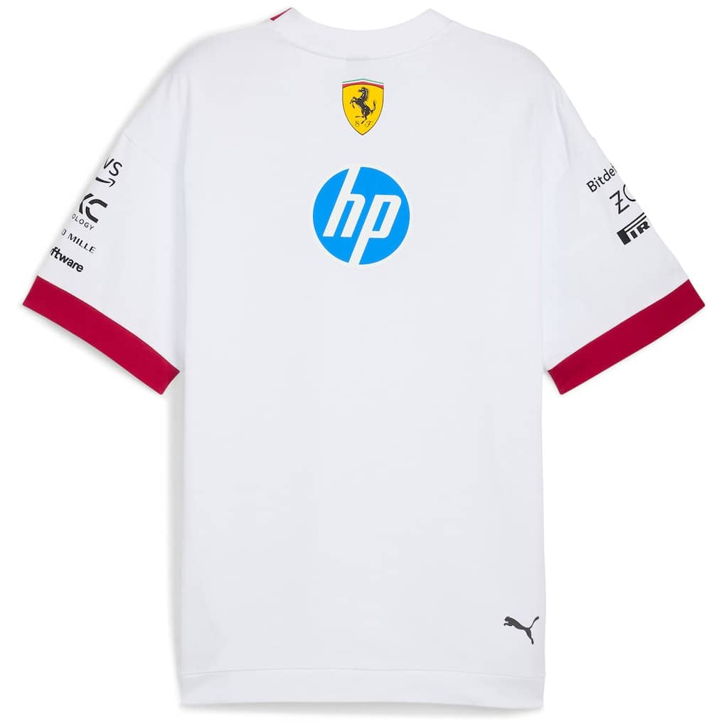 Scuderia Ferrari 2025 Drivers Oversized T-Shirt - White