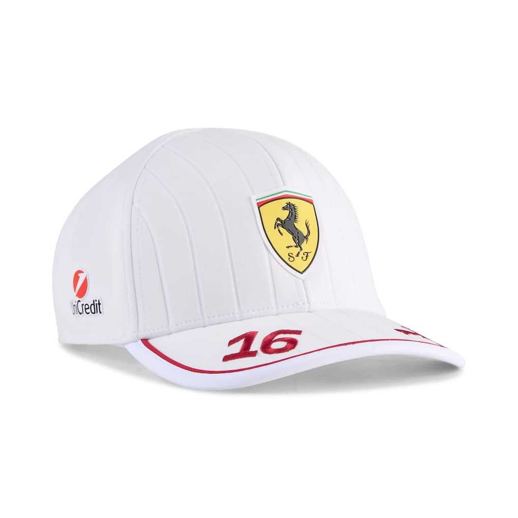 Scuderia Ferrari 2025 Team Charles Leclerc Cap - White