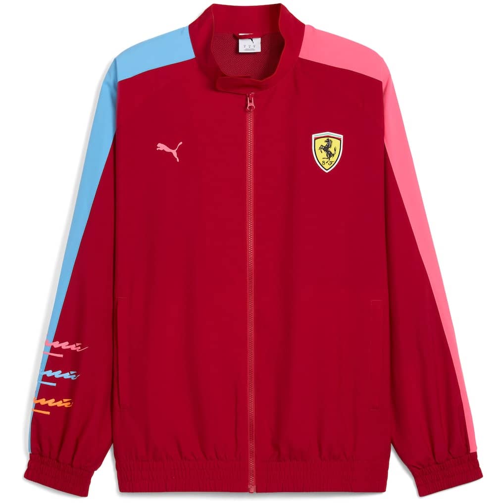 Scuderia Ferrari Puma Special Edition Miami T7 Jacket - Dark Crimson - Unisex