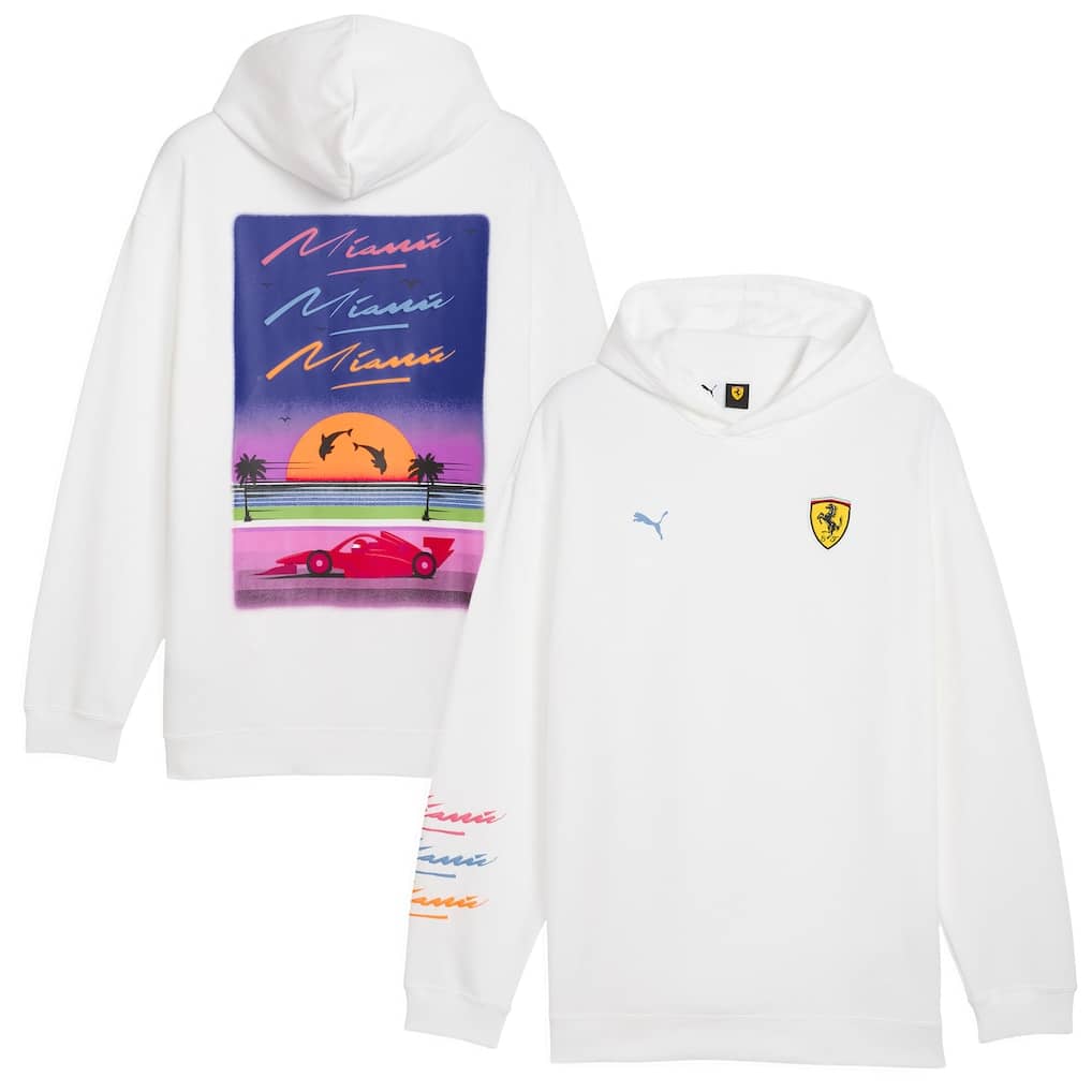 Scuderia Ferrari Puma Special Edition Miami Hoodie - White