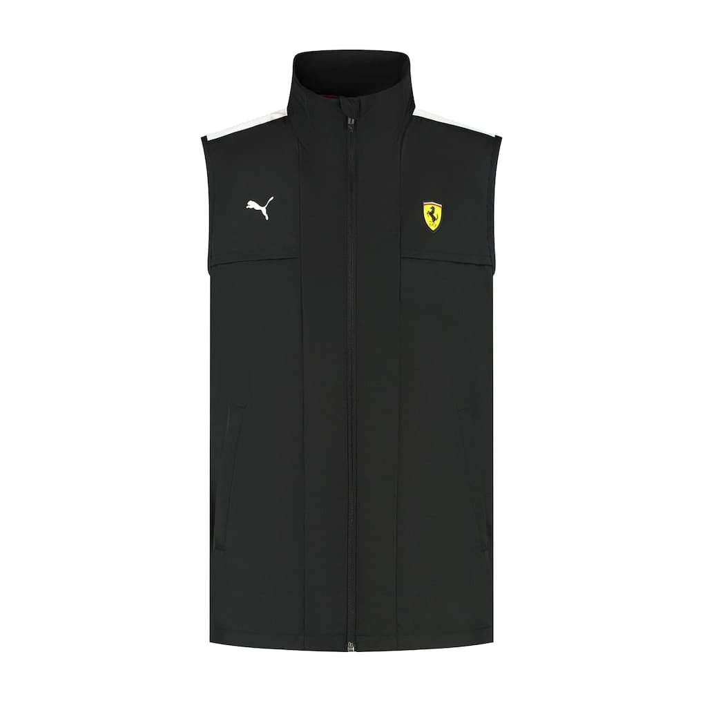 Scuderia Ferrari 2025 Puma Lightly Padded Gilet - Black