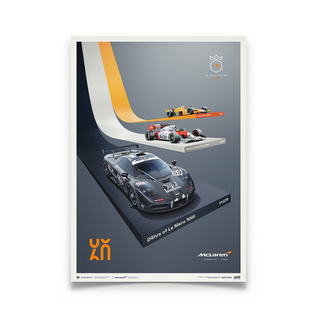 McLaren Racing - The Triple Crown 60th Anniversary Limited Ediciton Poster